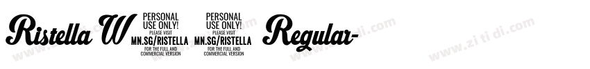 Ristella W01 Regular字体转换 Ristella W01 Regular字体转换